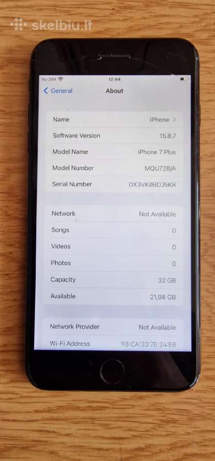 Apple iPhone 7 plus 32gb jet black - nuotraukos Nr. 3