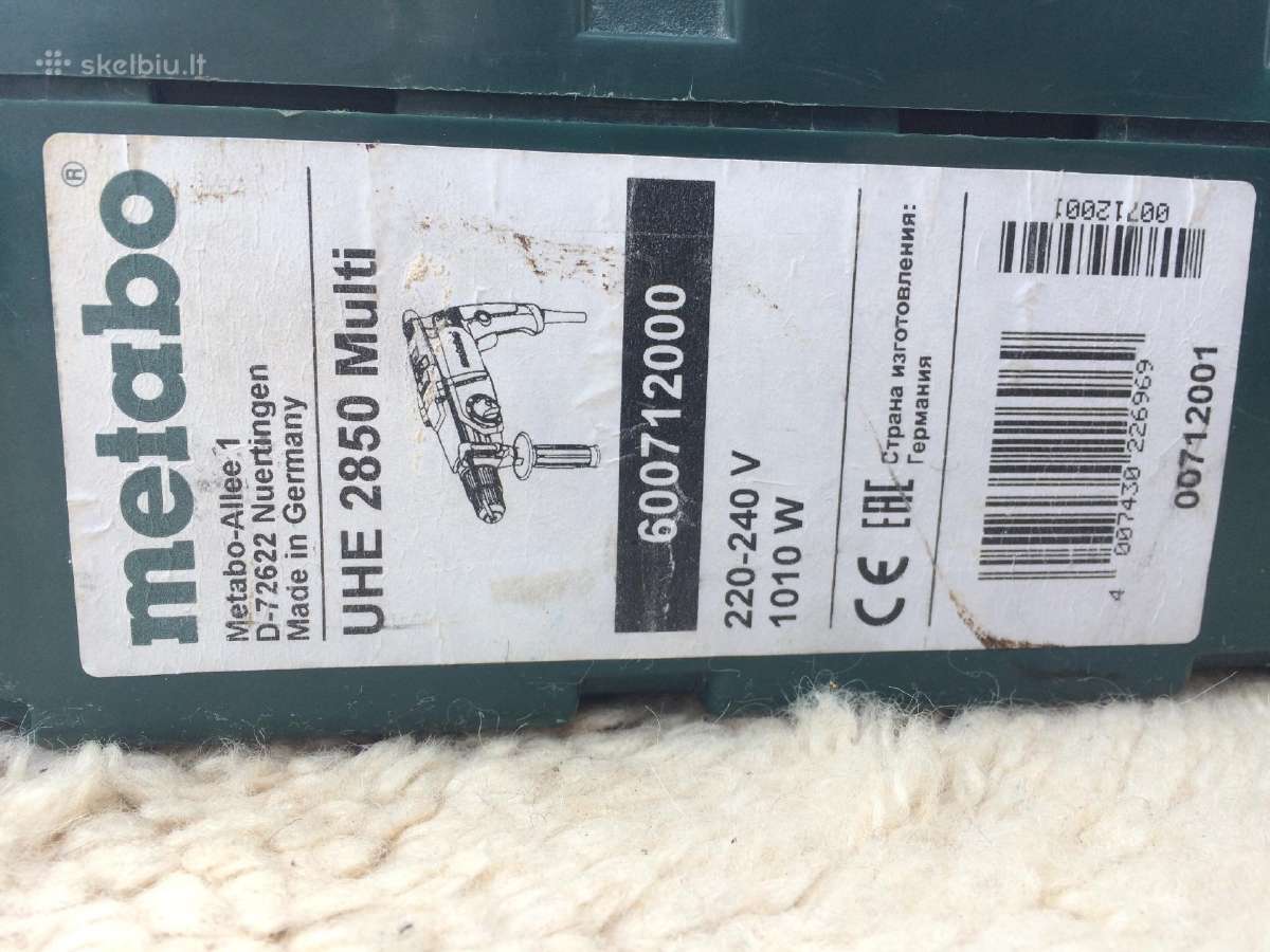 Perforatorius Metabo Uhe 2850 Multi - nuotraukos Nr. 4