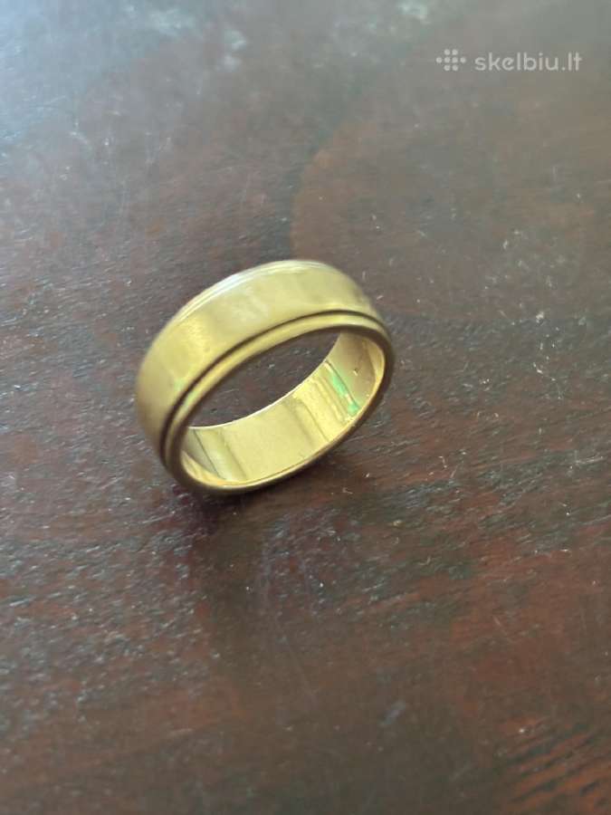Auksinis žiedas praba 585 svoris 9,5 gr