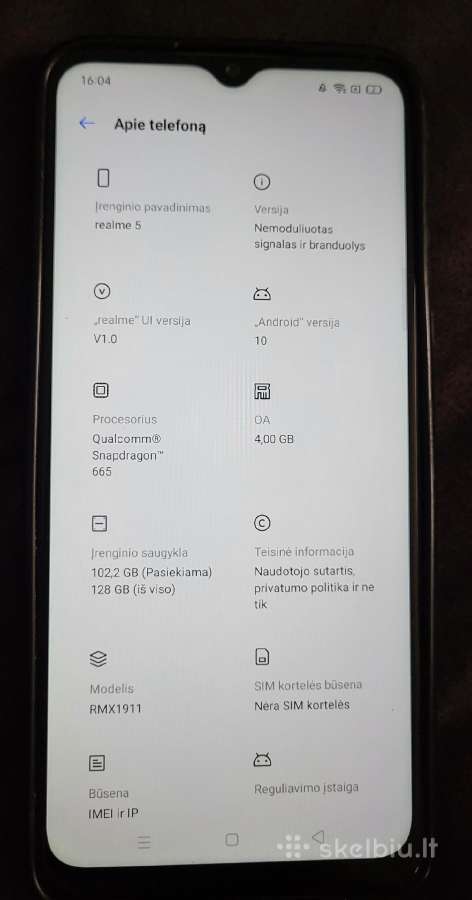 Realme 5 telefonas