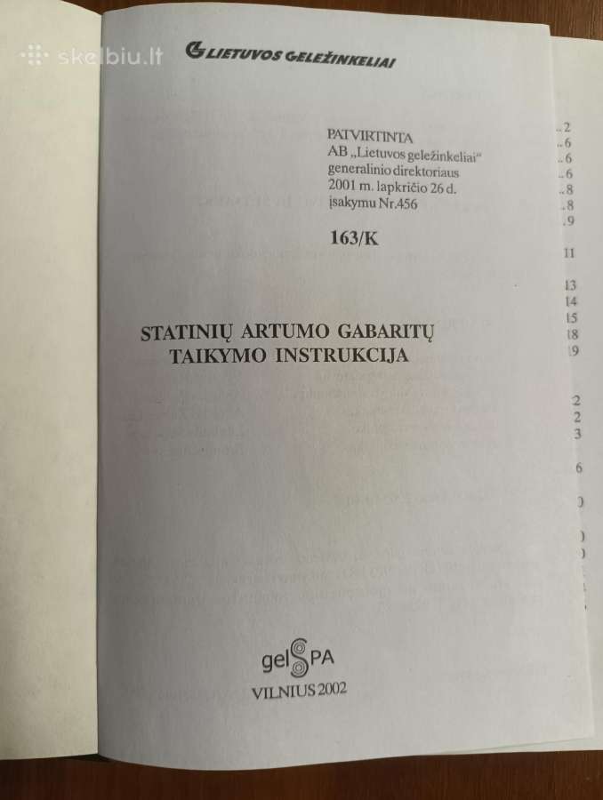 Statinių artumo gabaritų taikymo instrukcija 163/k - nuotraukos Nr. 2