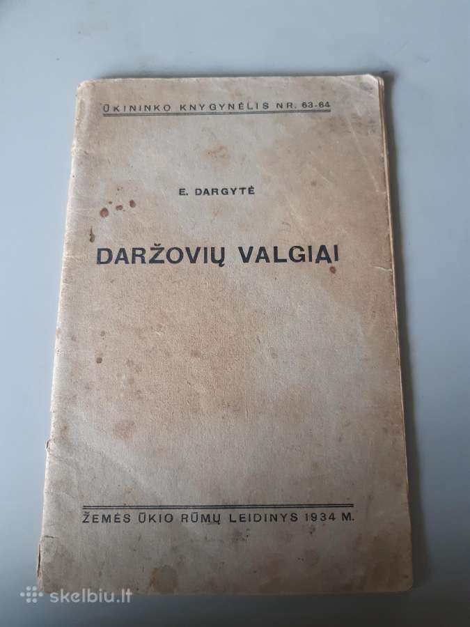 Knygelė tarpukario Daržovių valgiai