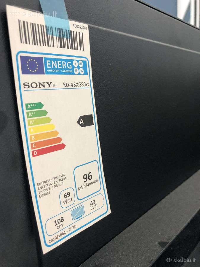 Sony televizorius Kd-43xg8096 puikios būklės - nuotraukos Nr. 3