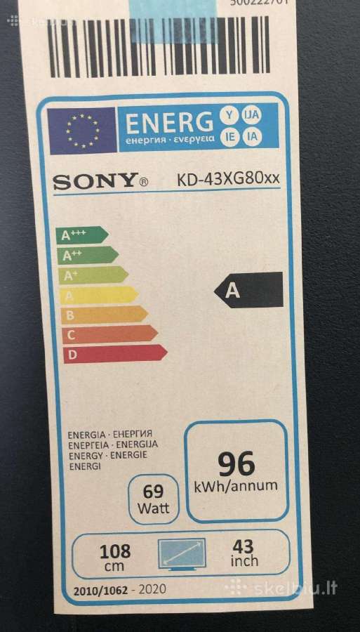 Sony televizorius Kd-43xg8096 puikios būklės - nuotraukos Nr. 9