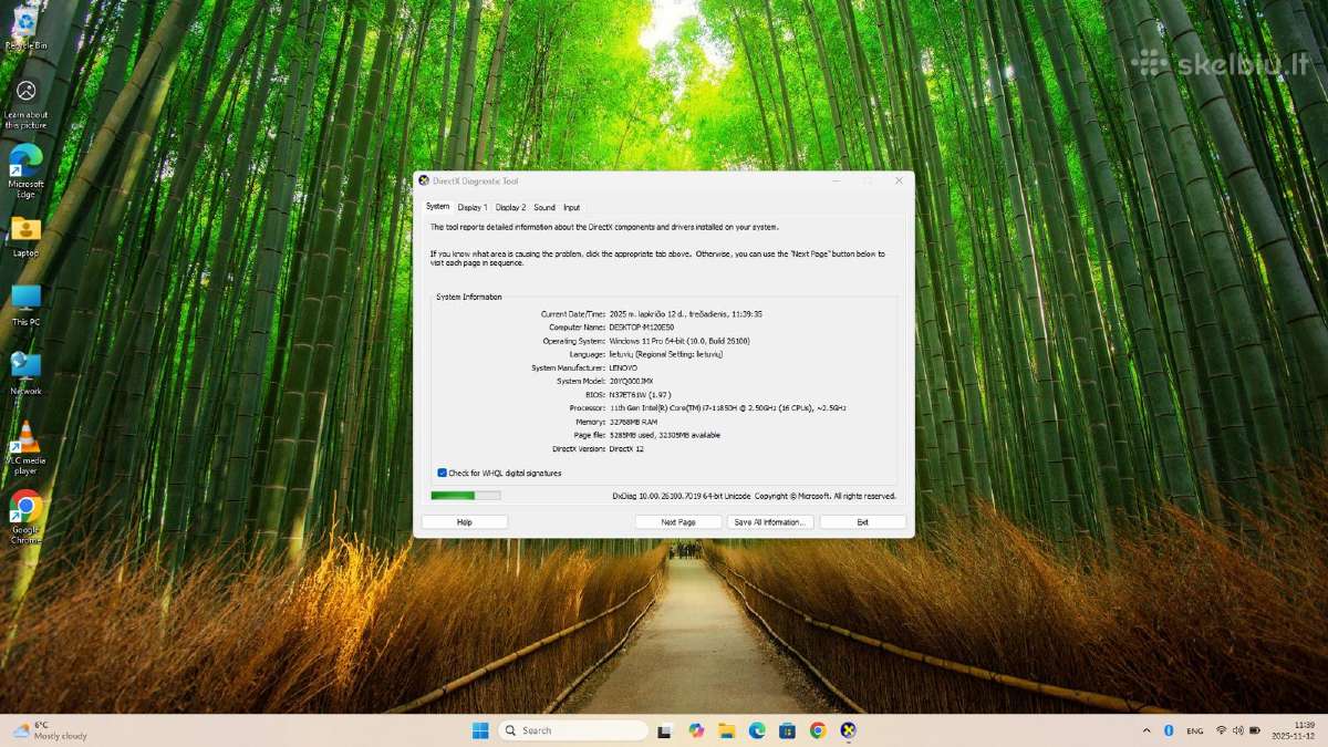 Lenovo Thinkpad P15 Gen2 i7 32gb 512ssd - nuotraukos Nr. 9