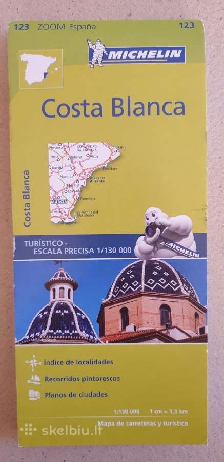 Kelių žemėlapis Costa Blanca 1 : 130 000