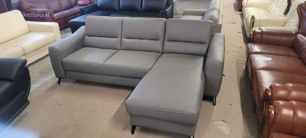 Odiniai Baldai kampas sofa lova komplektas - nuotraukos Nr. 24