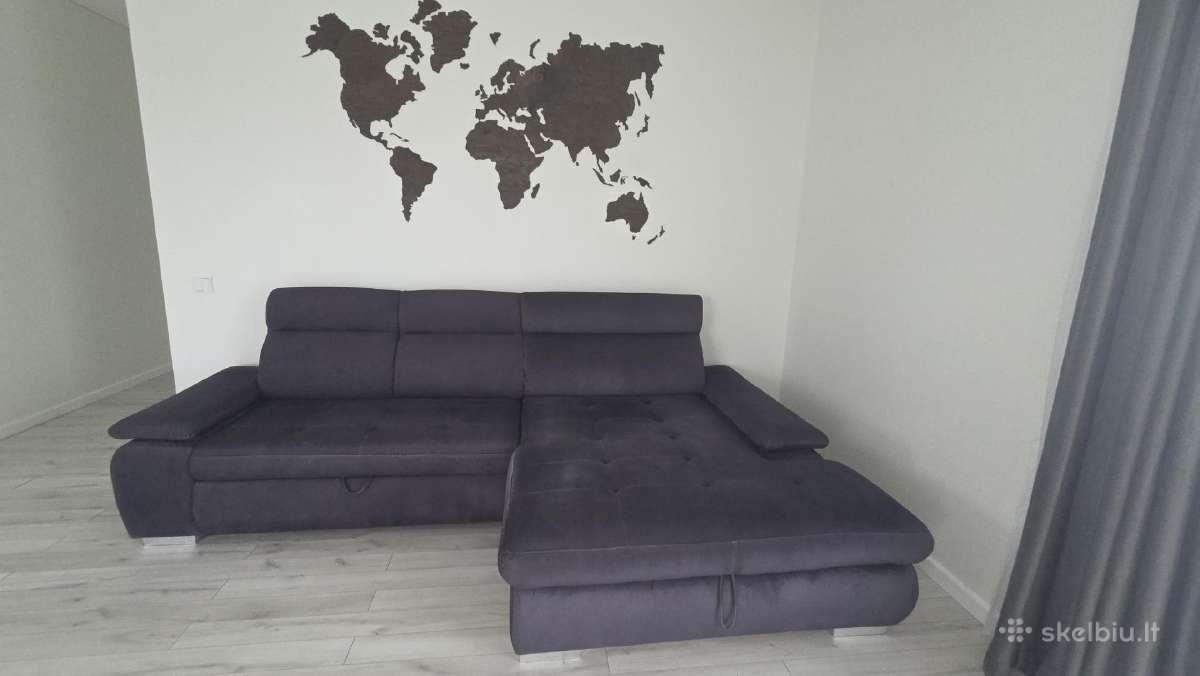 Veliūrinė sofa lova - nuotraukos Nr. 3