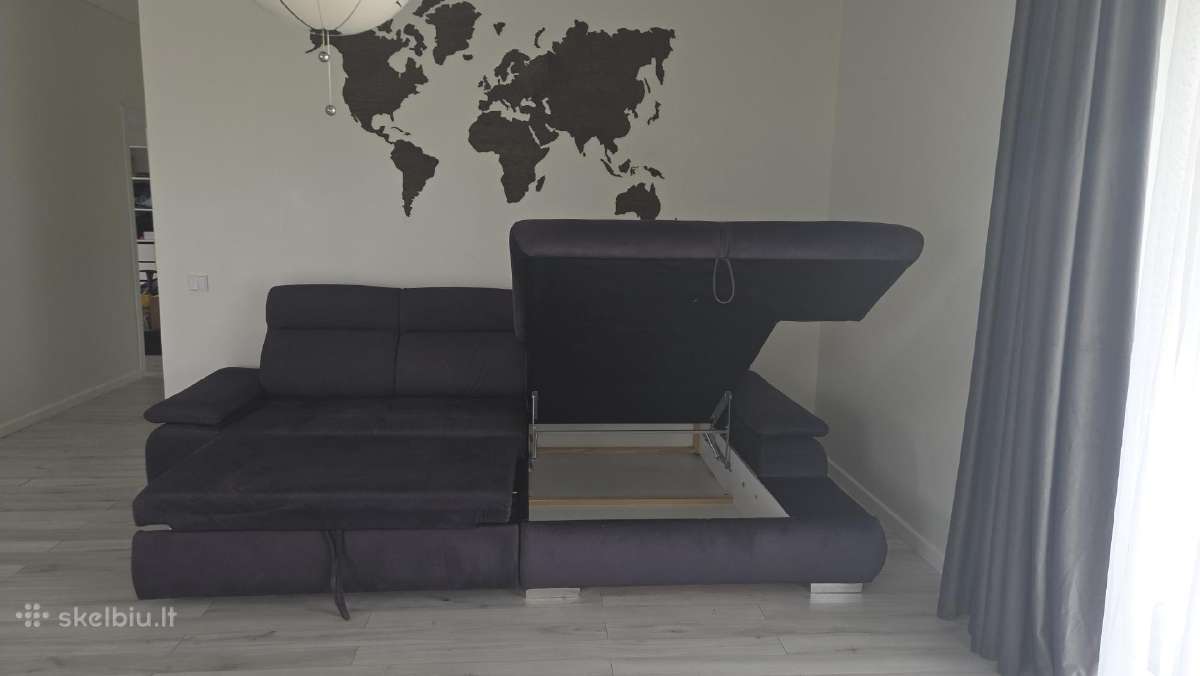 Veliūrinė sofa lova - nuotraukos Nr. 5