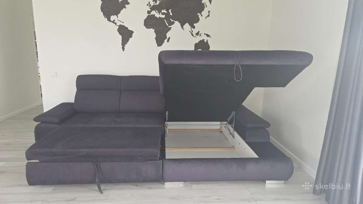Veliūrinė sofa lova - nuotraukos Nr. 6