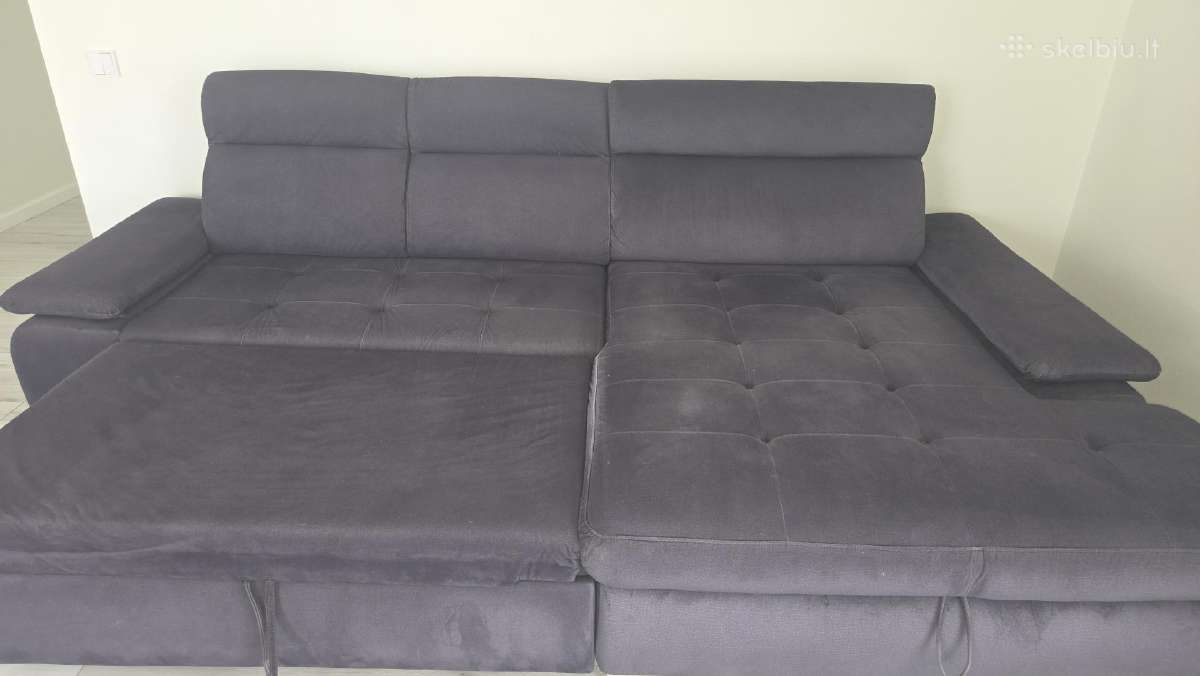 Veliūrinė sofa lova - nuotraukos Nr. 7
