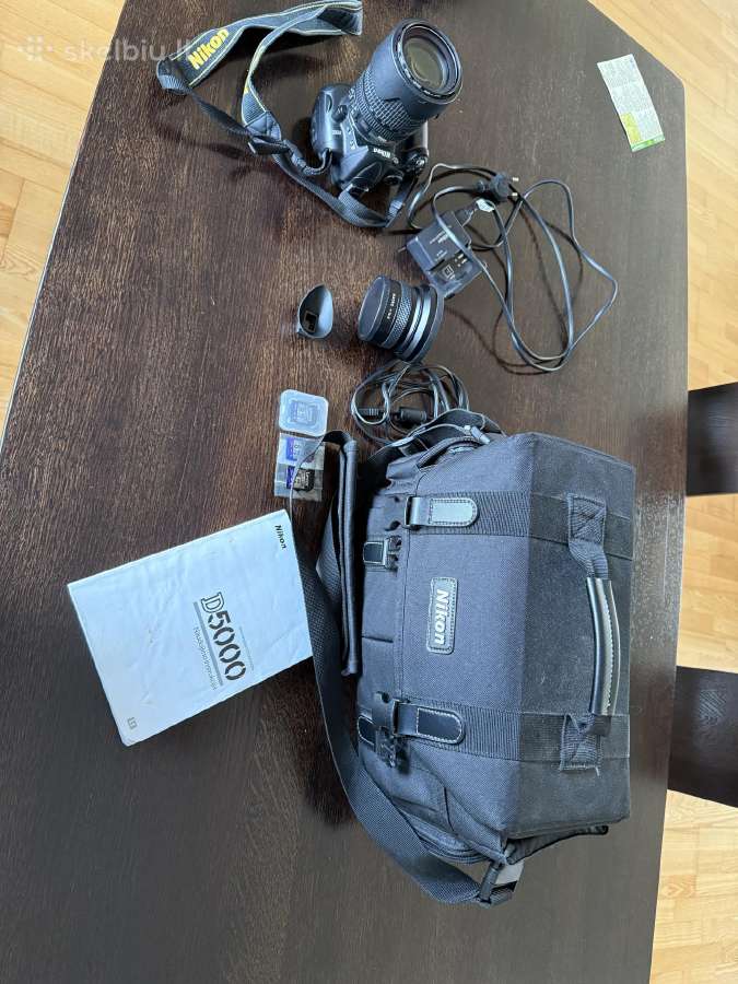 Nikon D5000 su objektyvu – pilnas komplektas, paru - nuotraukos Nr. 12