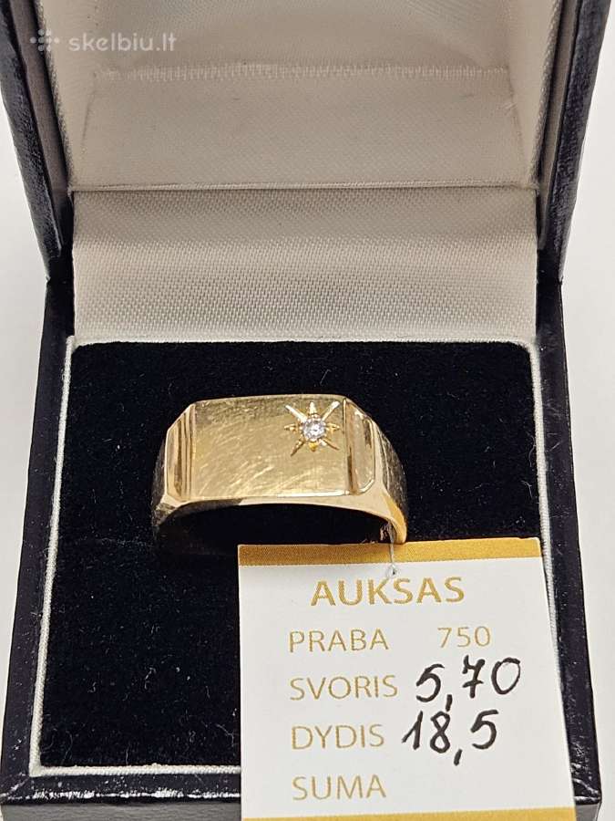Auksinis žiedas - 685 Eur.