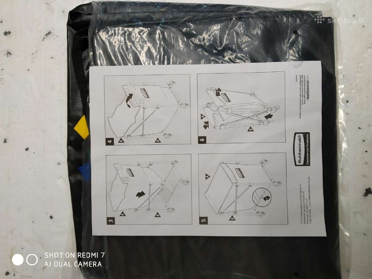Rubbermaid sulankstomas vežimėlis 150 l. - nuotraukos Nr. 15