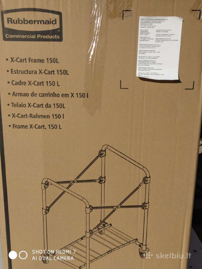 Rubbermaid sulankstomas vežimėlis 150 l. - nuotraukos Nr. 2