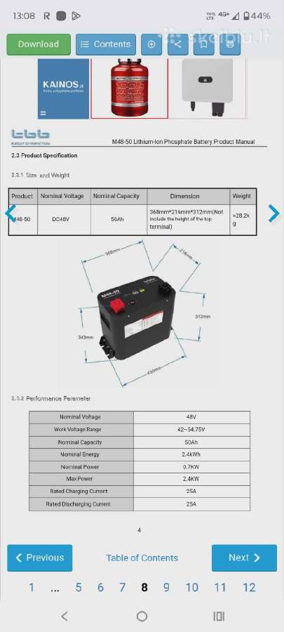 Tbb Lifepo4 Lithium akumuliatoriai 48v 50ah (100ah - nuotraukos Nr. 2