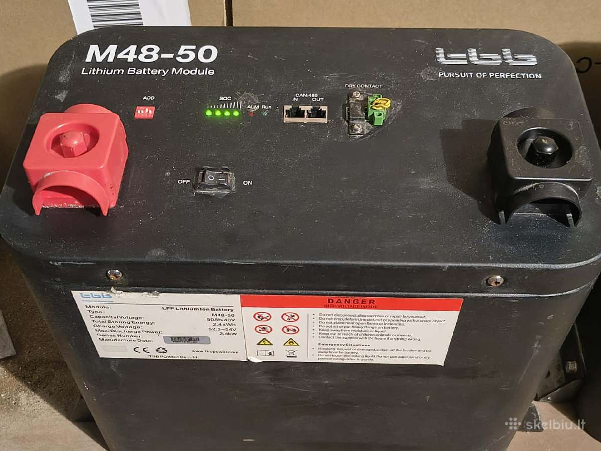 Tbb Lifepo4 Lithium akumuliatoriai 48v 50ah (100ah - nuotraukos Nr. 4
