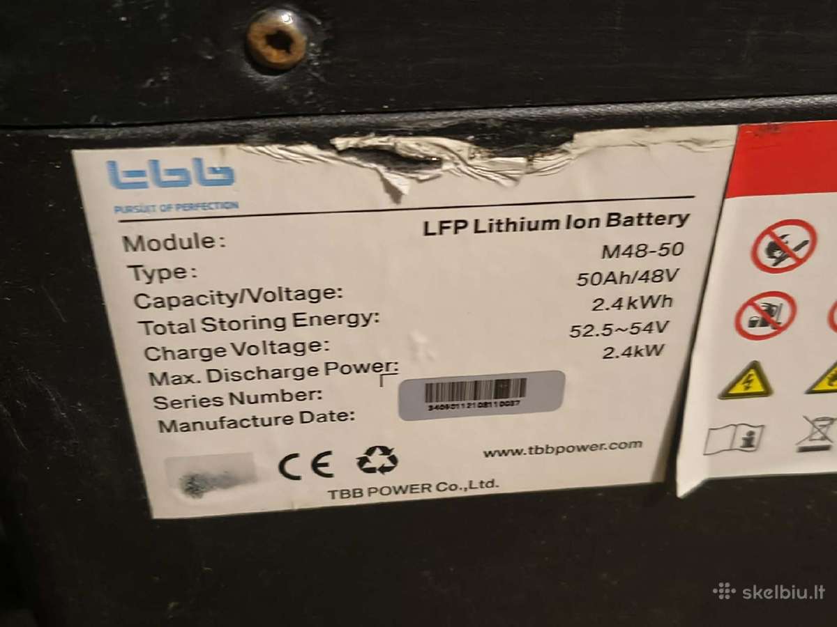 Tbb Lifepo4 Lithium akumuliatoriai 48v 50ah (100ah - nuotraukos Nr. 7