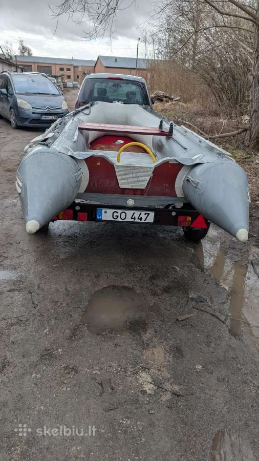Valtis"meluga"su priekaba, varikliu ir echalotu. - nuotraukos Nr. 3