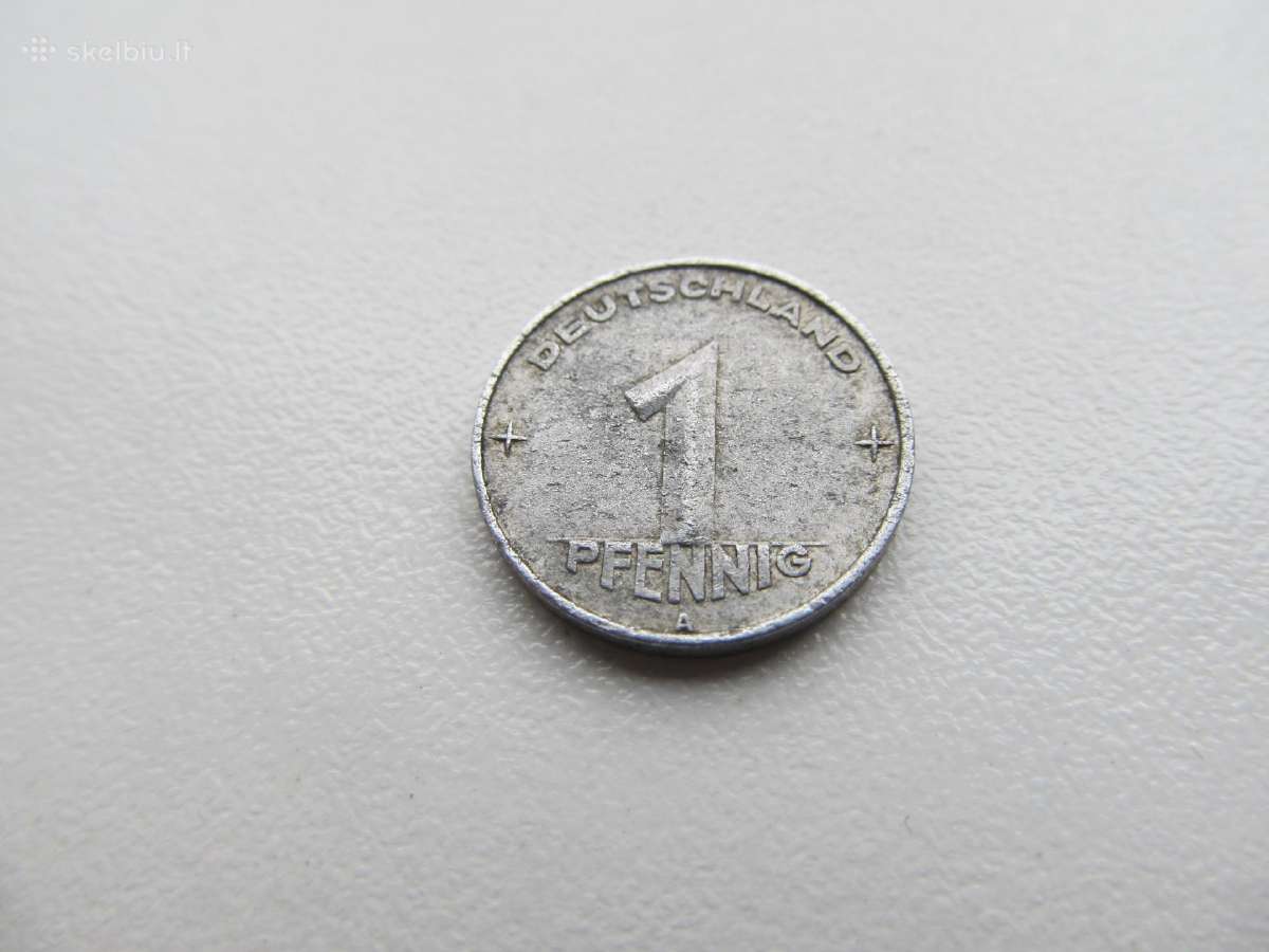 1 pfennig , Demokratinė Vokietija , 1952 A.