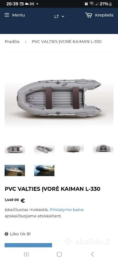 Pvc valtis su aerodeck dugnu.