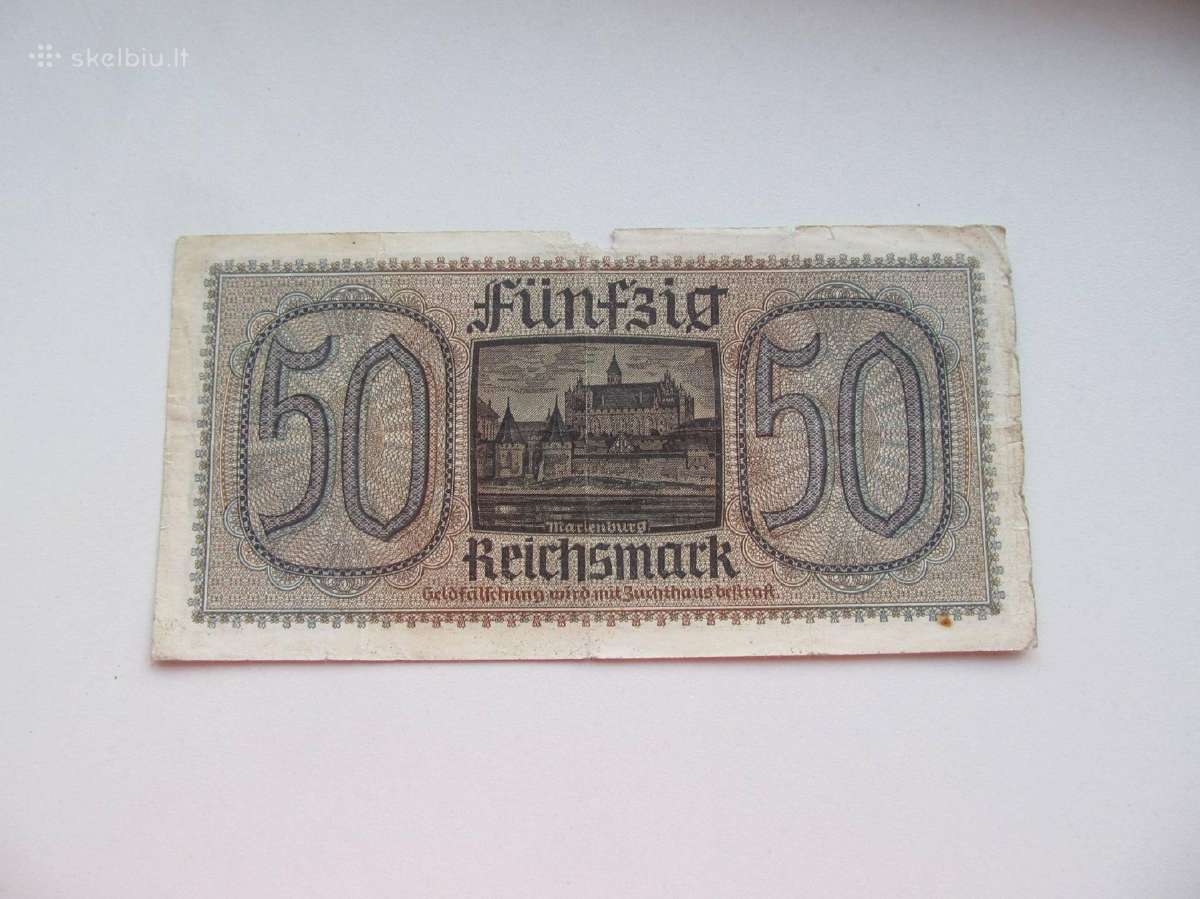 50 reichsmark , Vokietija , 1940 . - nuotraukos Nr. 2