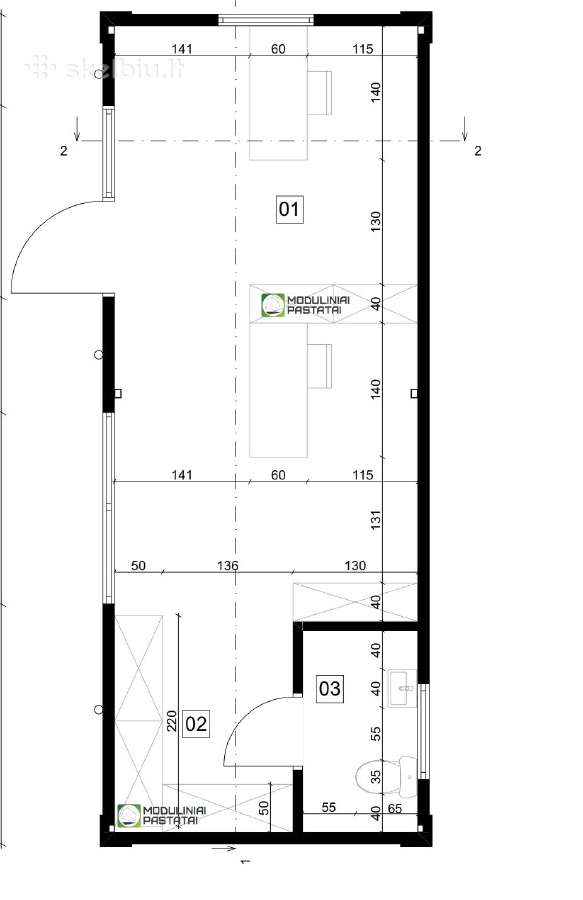 Modulinis biuras, laisvalaikio namelis 29m2 - nuotraukos Nr. 3