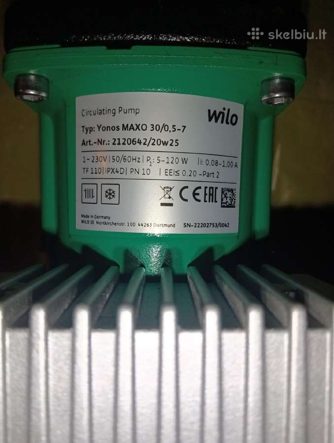 Siurblys Wilo Yonos Maxo 30/0,5-7 Pn 10