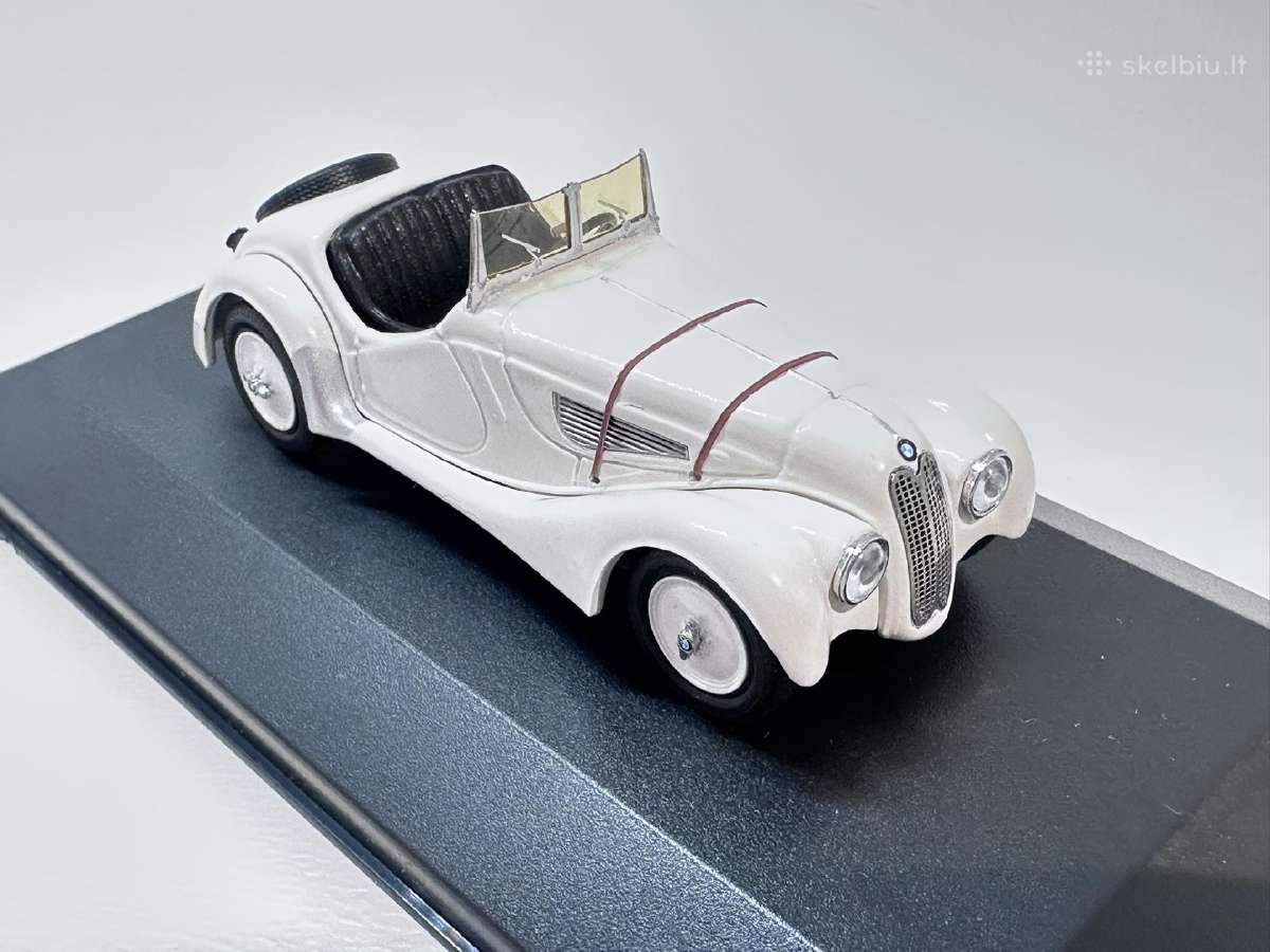Bmw 328 Roadster balta 1:43 Schuco [neorg. vitrina - nuotraukos Nr. 6