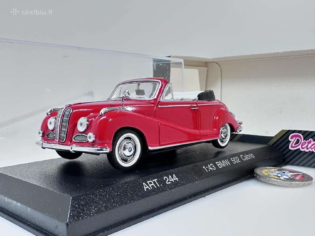 Bmw 502 Cabrio raudona 1:43 Revell Detail Cars