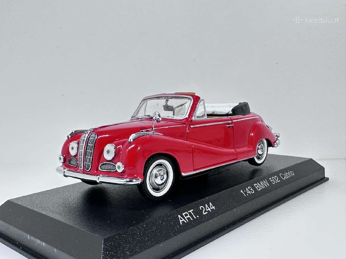 Bmw 502 Cabrio raudona 1:43 Revell Detail Cars - nuotraukos Nr. 3