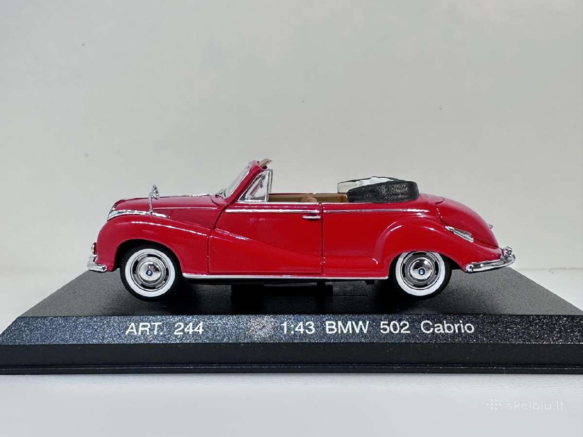 Bmw 502 Cabrio raudona 1:43 Revell Detail Cars - nuotraukos Nr. 4