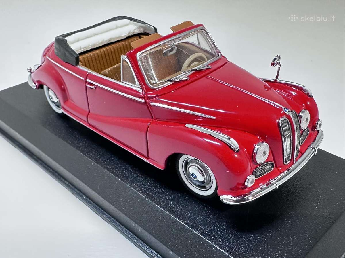 Bmw 502 Cabrio raudona 1:43 Revell Detail Cars - nuotraukos Nr. 6
