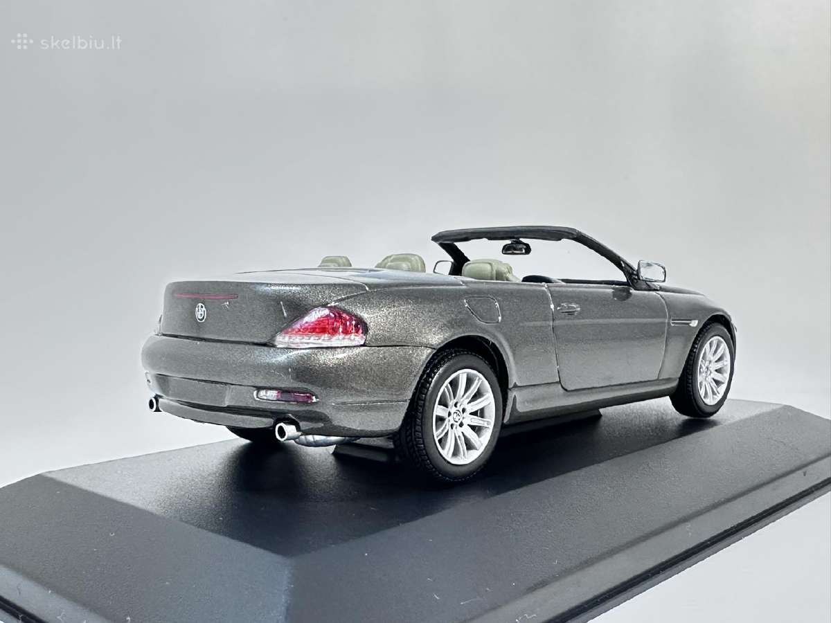 Bmw 645ci E64 Cabriolet pilka 1:43 Kyosho [neorg. - nuotraukos Nr. 5