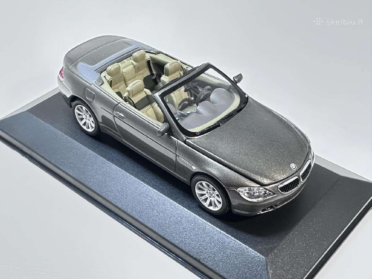 Bmw 645ci E64 Cabriolet pilka 1:43 Kyosho [neorg. - nuotraukos Nr. 6