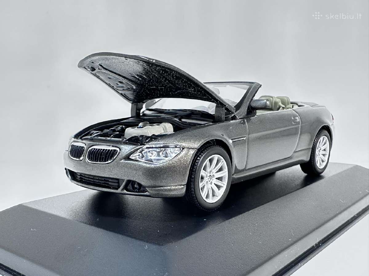 Bmw 645ci E64 Cabriolet pilka 1:43 Kyosho [neorg. - nuotraukos Nr. 8