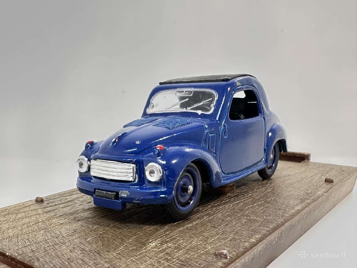 Fiat 500c Topolino 1949-1955 mėlyna 1:43 Brumm - nuotraukos Nr. 3