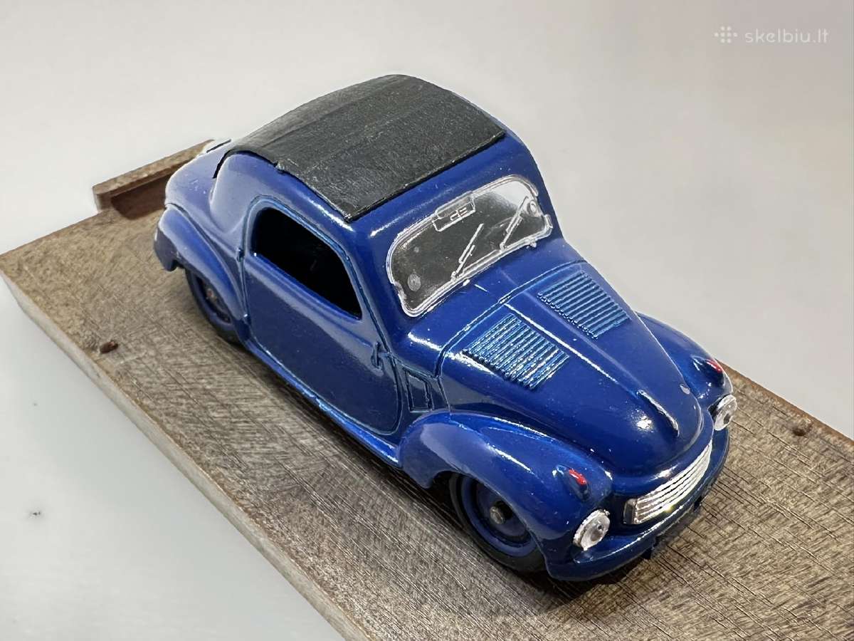 Fiat 500c Topolino 1949-1955 mėlyna 1:43 Brumm - nuotraukos Nr. 6