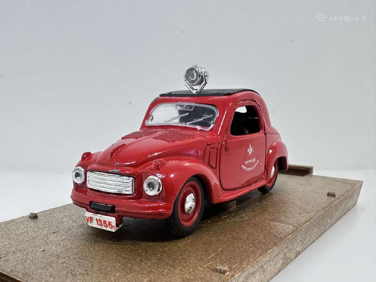 Fiat 500c Topolino Vigili del Fuoco gaisrinė raudo - nuotraukos Nr. 3