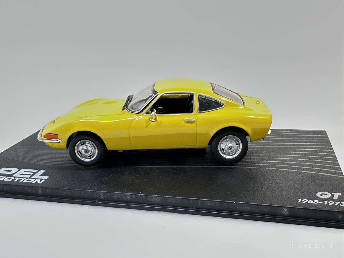 Opel GT geltona 1:43 Eaglemoss Kolekcinis model - nuotraukos Nr. 4