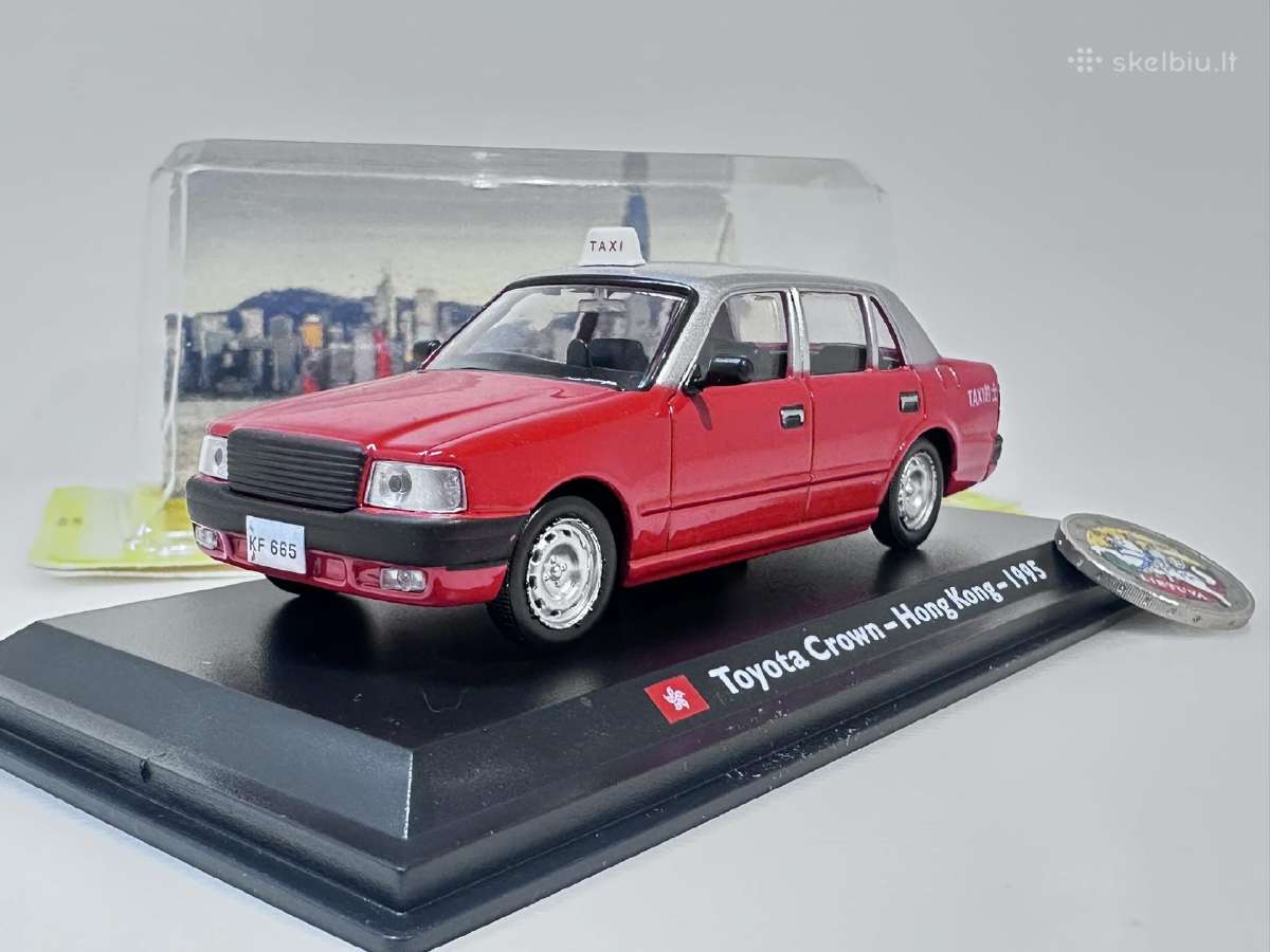 Toyota Crown Hong Kong Taxi 1995 raudona 1:43 Leon