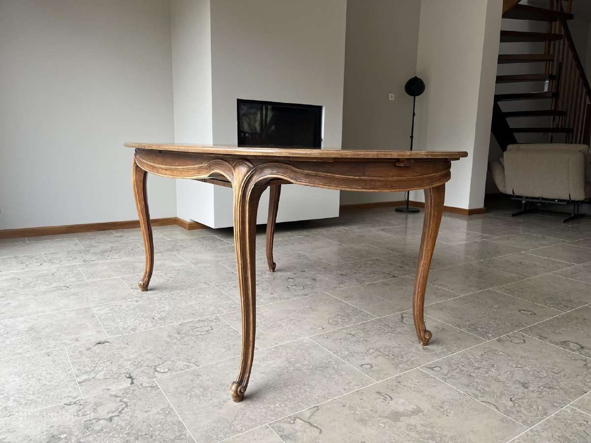 Senovinis stalas,170cm, transformuojasi ir 2 kėdės - nuotraukos Nr. 3