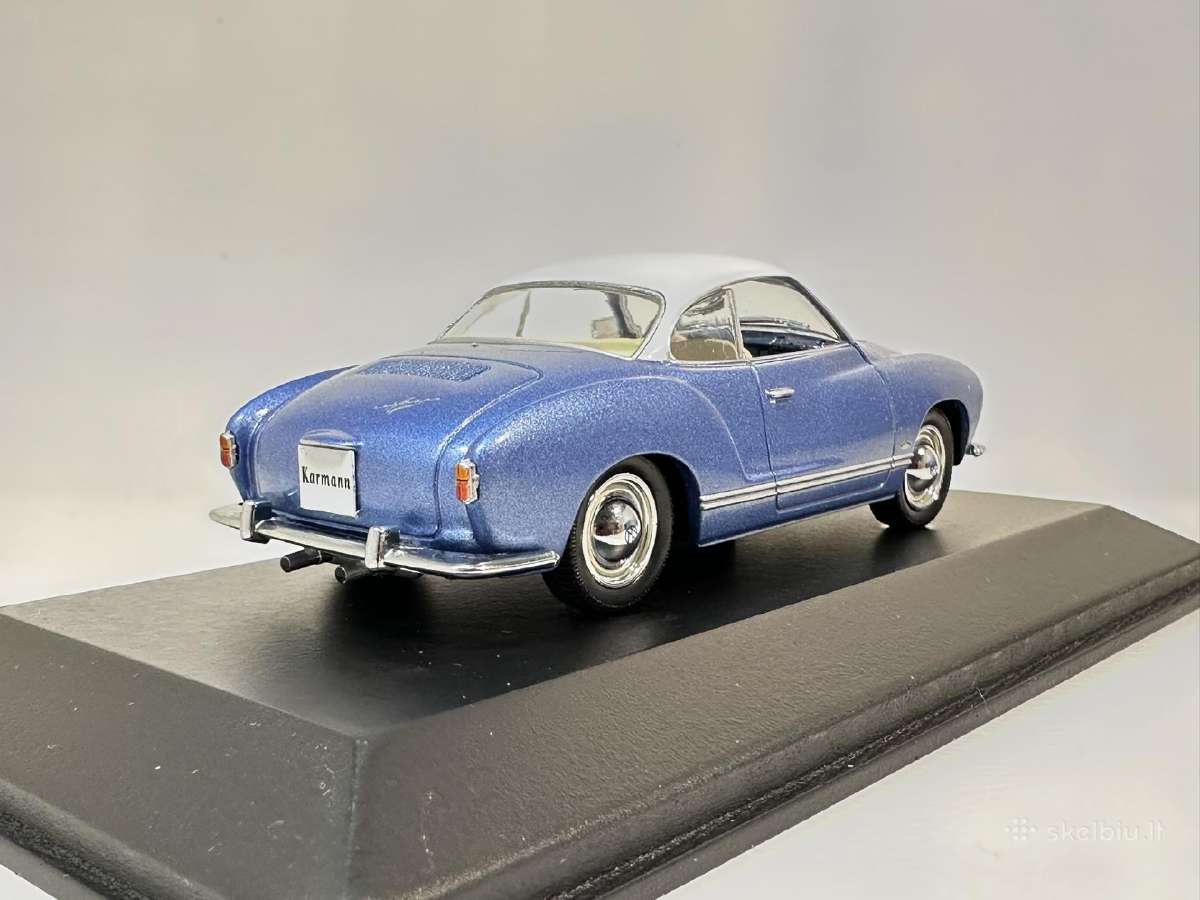 Volkswagen Karmann Ghia mėlyna-balta 1:43 Atlas - nuotraukos Nr. 5
