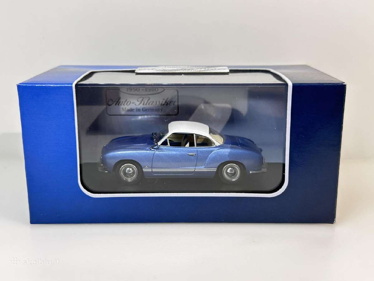 Volkswagen Karmann Ghia mėlyna-balta 1:43 Atlas - nuotraukos Nr. 2