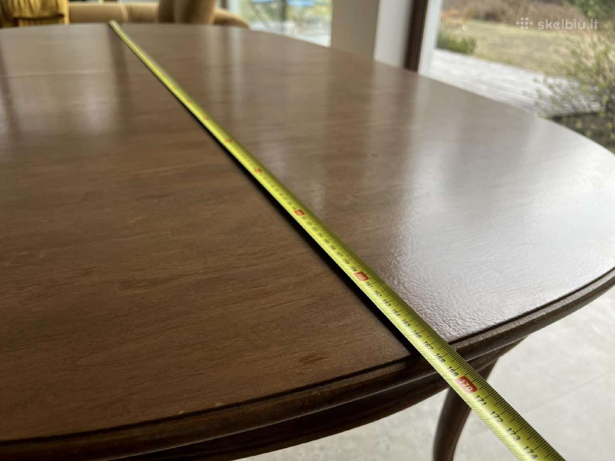 Senovinis stalas,170cm, transformuojasi ir 2 kėdės - nuotraukos Nr. 7