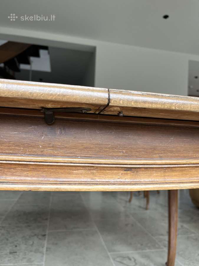 Senovinis stalas,170cm, transformuojasi ir 2 kėdės - nuotraukos Nr. 11
