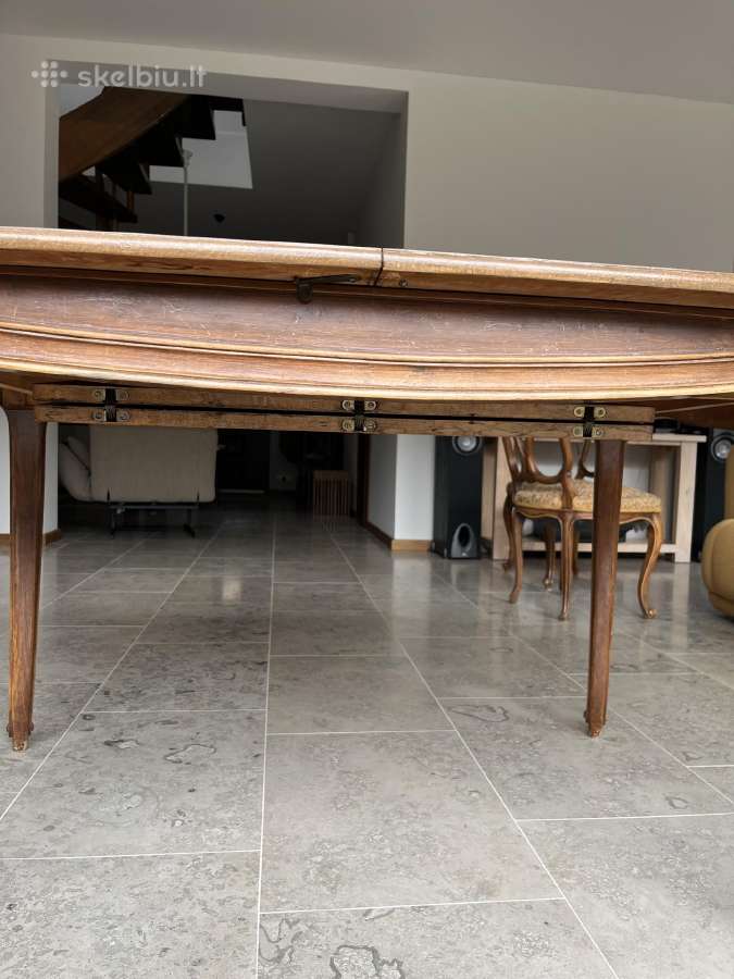 Senovinis stalas,170cm, transformuojasi ir 2 kėdės - nuotraukos Nr. 12