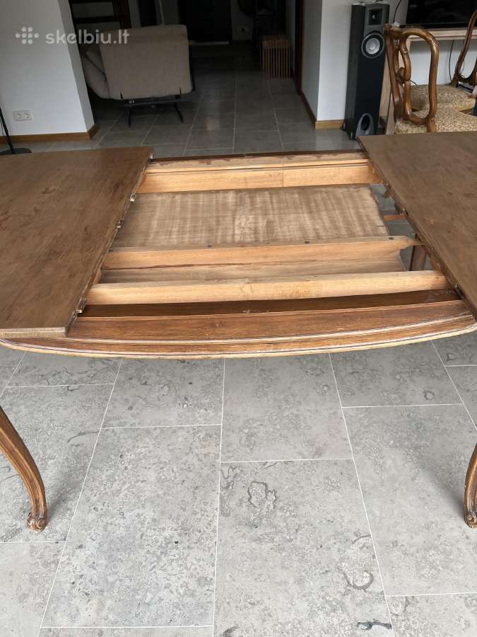 Senovinis stalas,170cm, transformuojasi ir 2 kėdės - nuotraukos Nr. 13