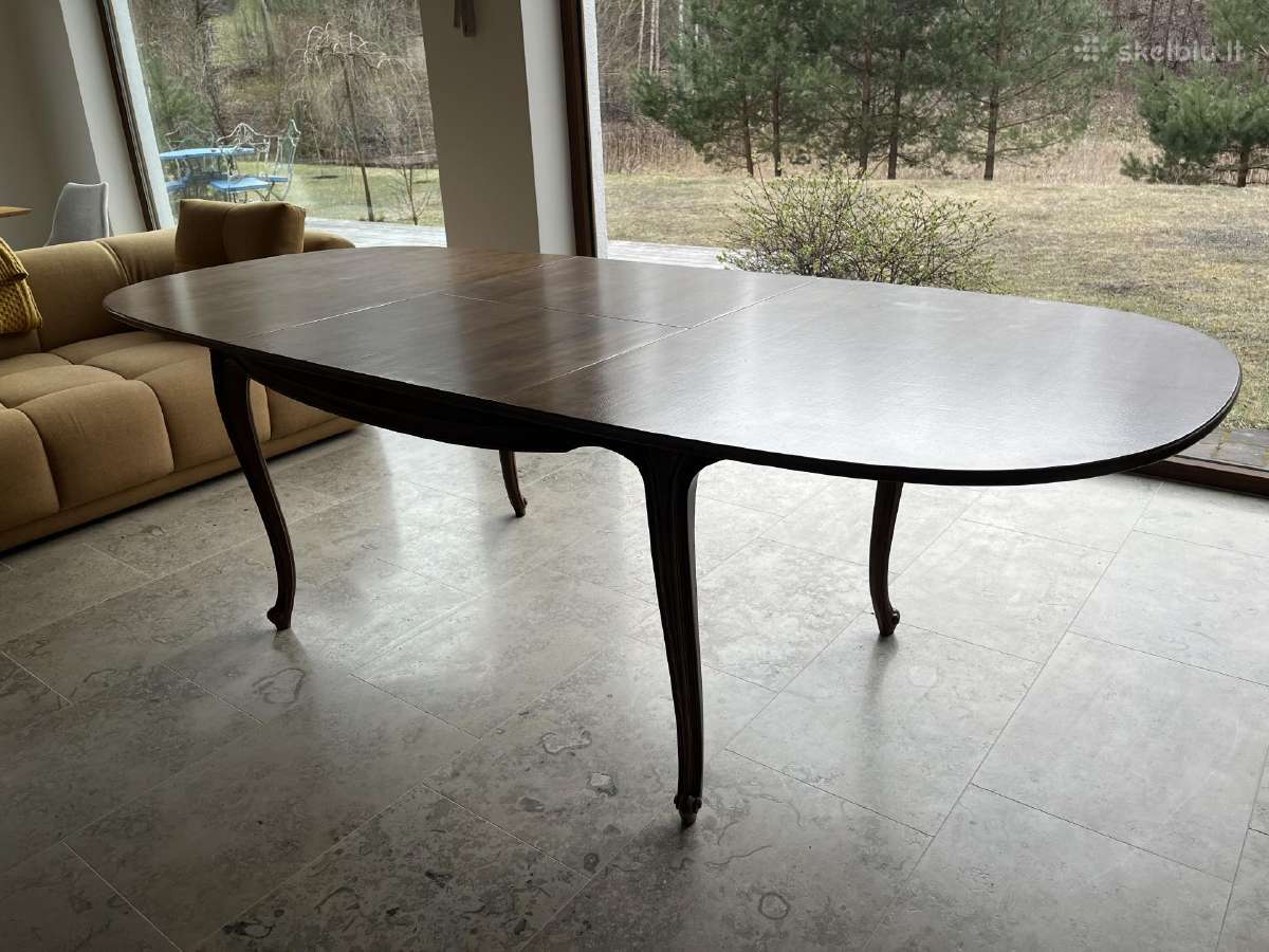 Senovinis stalas,170cm, transformuojasi ir 2 kėdės - nuotraukos Nr. 15