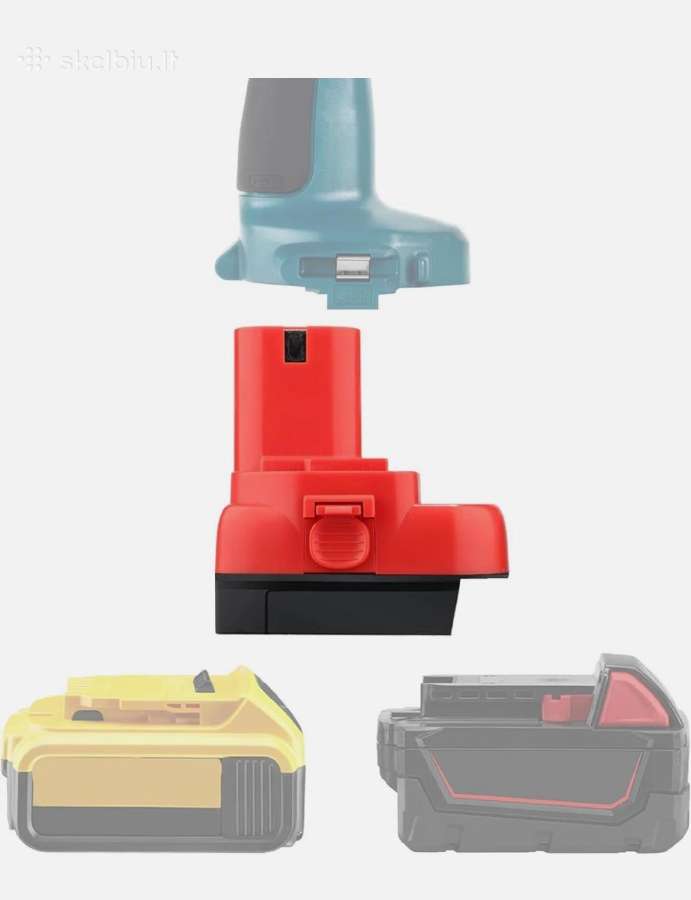 Adapteris skirtas "Dewalt" "Milwaukee" ir "Makita"